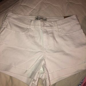 A&F kids white denim shorts new with tags attached